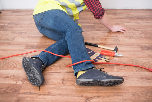 carpenter tripping on wire